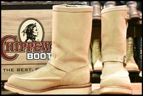 【8.5E 箱付 美品 黒タグ】Chippewa チペワ 97874 ハイランダー Highlander エンジニア ビブラム4014 ラフアウト ブーツ HOPESMORE
