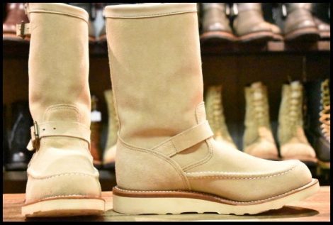 【8.5E 箱付 美品 黒タグ】Chippewa チペワ 97874 ハイランダー Highlander エンジニア ビブラム4014 ラフアウト ブーツ HOPESMORE