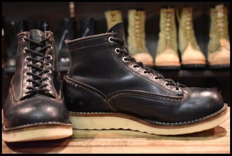 【7.5E 中古 00年】WESCO ウエスコ ジョブマスターLTT 黒 ブラック 6インチハイト ビブラム1010 編み上げ ブーツ HOPESMORE