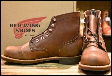 【7D 箱付 未使用 22年】レッドウィング 8111 アイアンレンジャー アンバー ハーネス キャップトゥ ブラウン ブーツ redwing HOPESMORE