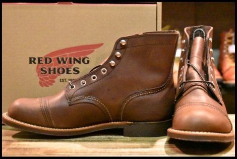 【8.5D 箱付 未使用 22年】レッドウィング 8111 アイアンレンジャー アンバー ハーネス キャップトゥ ブラウン ブーツ redwing HOPESMORE