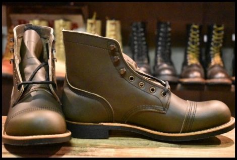 【8.5D 箱付 未使用 24年】レッドウィング 8078 アイアンレンジャー グリーン アルパイン ポーテージ 緑 ブーツ redwing HOPESMORE