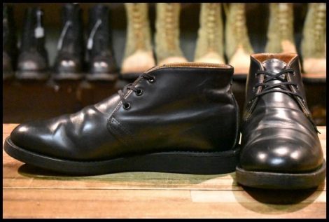 【7.5D 良品 12年】レッドウィング 9196 ポストマン チャッカ 黒 ブラック シャパラル 短靴 ローカット 編み上げ ブーツ redwing HOPESMORE