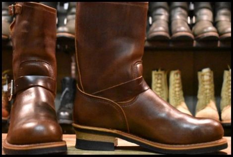 【9D 箱付 美品 100周年限定 04年】レッドウィング 8258 エンジニア ホーウィン クロムエクセル 茶 ブラウン ブーツ redwing HOPESMORE