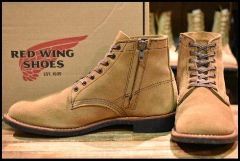 【8.5D 箱付 良品 17年】レッドウィング 8062 マーチャント オリーブモハーヴェレザー フラットボックス ブーツ redwing HOPESMORE