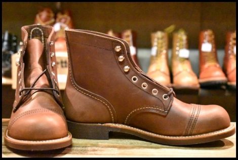 【7D 箱付 未使用 22年】レッドウィング 8111 アイアンレンジャー アンバー ハーネス キャップトゥ ブラウン ブーツ redwing HOPESMORE