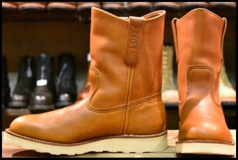 【7.5D 美品 05年】レッドウィング 866 ペコス 茶 オロイジナル プルオン クッションソール ブーツ redwing pecos HOPESMORE
