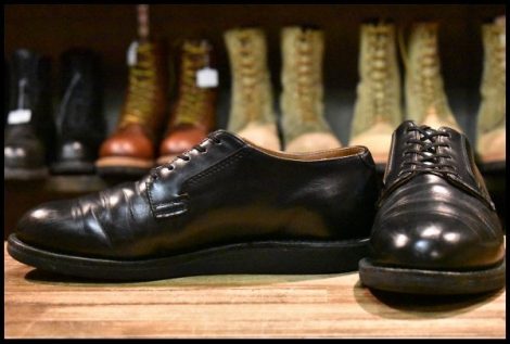 【8.5D 良品 19年】レッドウィング 101 ポストマン シューズ 黒 ブラック シャパラル 短靴 ローカット ブーツ redwing HOPESMORE