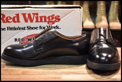 【8EE 箱付 DEAD 羽タグ 90’S】レッドウィング 101 ポストマン シューズ ブラック シャパラル 短靴 ビンテージ ブーツ redwing HOPESMORE