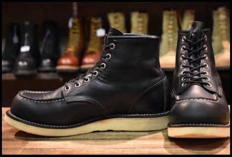 【8D 良品 10年】レッドウィング 8130 アイリッシュセッター 黒 ブラッククローム モックトゥ 編み上げ ブーツ 8179 redwing HOPESMORE