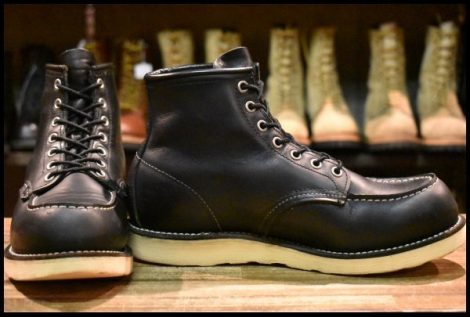 【8D 良品 10年】レッドウィング 8130 アイリッシュセッター 黒 ブラッククローム モックトゥ 編み上げ ブーツ 8179 redwing HOPESMORE
