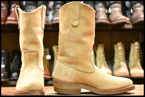 【4.5D 良品 羽タグ】レッドウィング 8156 スエード ペコス タン ラフアウト プルオン ブーツ redwing pecos HOPESMORE