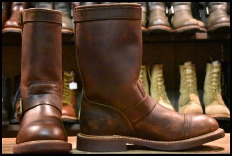 【8D 美品 11年】レッドウィング 8121 エンジニア アイアンスミス アンバーハーネスプルアップレザー 茶 ブーツ redwing HOPESMORE