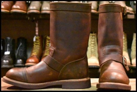 【8D 美品 11年】レッドウィング 8121 エンジニア アイアンスミス アンバーハーネスプルアップレザー 茶 ブーツ redwing HOPESMORE