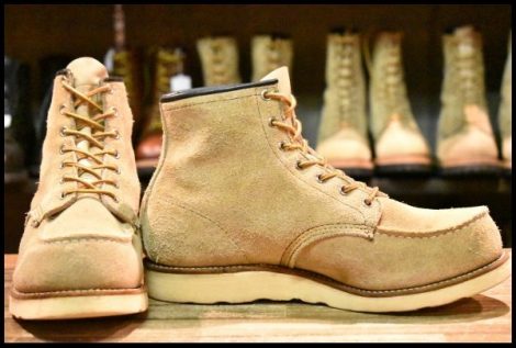 【8.5EE 良品 羽タグ】レッドウィング 8173 スエード アイリッシュセッター タン ラフアウト モックトゥ ブーツ redwing HOPESMORE