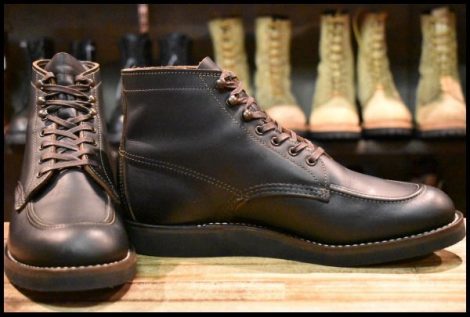 【8.5D 美品 19年 カスタム】レッドウィング 8075 1930s スポーツ ブラック 黒 プレーリー フラットボックス ブーツ redwing HOPESMORE