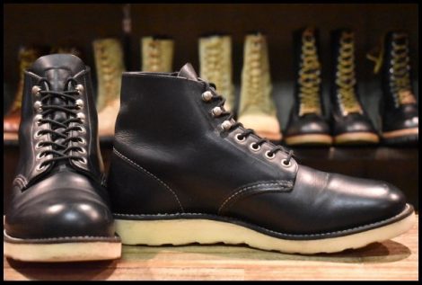 【9D 良品 11年】レッドウィング 8165 アイリッシュセッター 黒 ブラッククローム プレーントゥ 編み上げ ブーツ redwing HOPESMORE