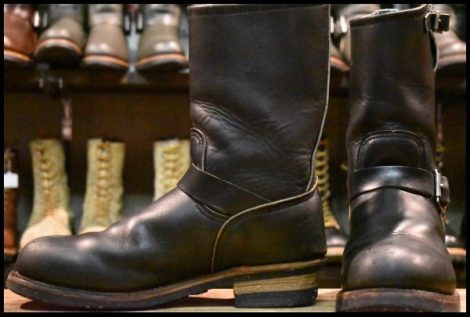 【9D 良品 PT91刺繍 98年】レッドウィング 8270 ナイフポケット エンジニア 黒 ブラック スチールトゥ ブーツ redwing HOPESMORE