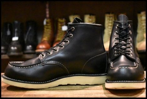 【9.5E 良品 犬タグ復刻 19年】レッドウィング 8179 アイリッシュセッター 黒 ブラッククローム 編み上げ ブーツ redwing HOPESMORE