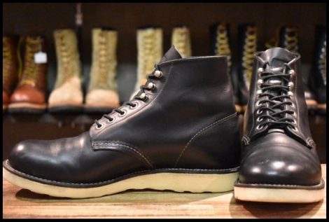 【9D 良品 11年】レッドウィング 8165 アイリッシュセッター 黒 ブラッククローム プレーントゥ 編み上げ ブーツ redwing HOPESMORE