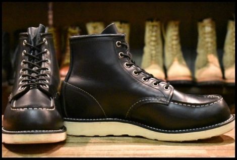 【9.5E 良品 犬タグ復刻 19年】レッドウィング 8179 アイリッシュセッター 黒 ブラッククローム 編み上げ ブーツ redwing HOPESMORE