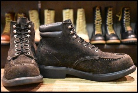 【10D 良品 BEAMS別注 12年】レッドウィング 8805 ブラックスエード スーパーソール 編み上げ ブーツ redwing ビームス別注 HOPESMORE