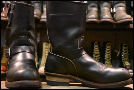 【9D 良品 PT91刺繍 98年】レッドウィング 8270 ナイフポケット エンジニア 黒 ブラック スチールトゥ ブーツ redwing HOPESMORE