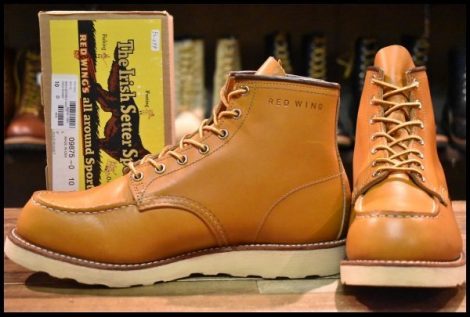 【10E 箱付 美品 19年】レッドウィング 9875 アイリッシュセッター ゴールドラセット モックトゥ レースアップ ブーツ redwing HOPESMORE