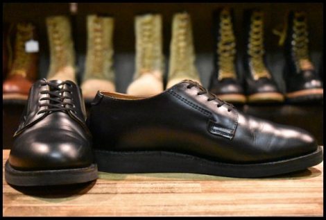 【7D 美品 21年】レッドウィング 101 ポストマン シューズ 黒 ブラック シャパラル 短靴 編み上げ レースアップ ブーツ redwing HOPESMORE