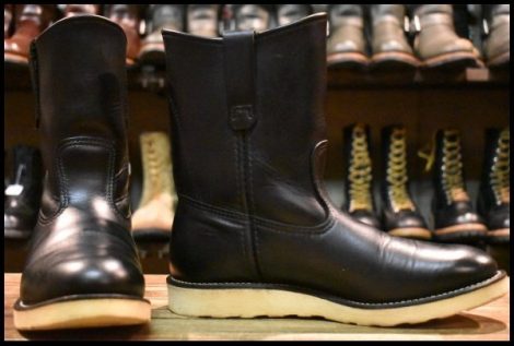 【7.5E 良品 11年】レッドウィング 8169 ペコス 黒 ブラッククローム クッションソール プルオン ブーツ redwing pecos HOPESMORE