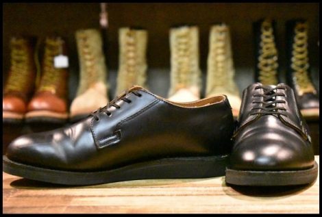 【7D 美品 21年】レッドウィング 101 ポストマン シューズ 黒 ブラック シャパラル 短靴 編み上げ レースアップ ブーツ redwing HOPESMORE