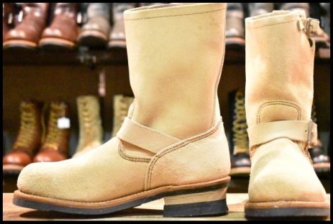 【8D 美品 10年】レッドウィング 8268 スエード エンジニア ホーソーンアビレーン ラフアウト スチールトゥ ブーツ redwing HOPESMORE