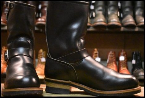 【9D 美品 PT91刺繍 98年】レッドウィング 2268 エンジニア 黒 ブラッククローム スチールトゥ ブーツ redwing HOPESMORE