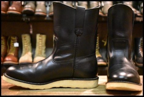 【7.5E 良品 11年】レッドウィング 8169 ペコス 黒 ブラッククローム クッションソール プルオン ブーツ redwing pecos HOPESMORE