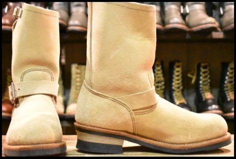 【8D 美品 10年】レッドウィング 8268 スエード エンジニア ホーソーンアビレーン ラフアウト スチールトゥ ブーツ redwing HOPESMORE