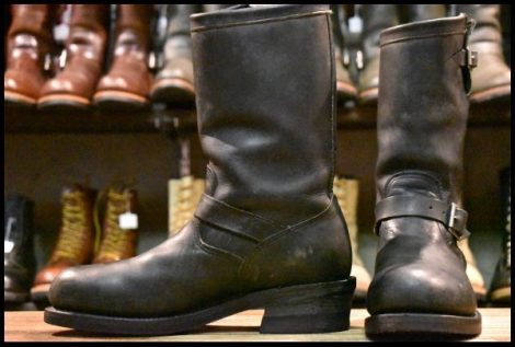 【9D 良品 白タグ】Chippewa チペワ エンジニア 27863 黒 ブラック スチールトゥ 11インチハイト ブーツ 2268 HOPESMORE