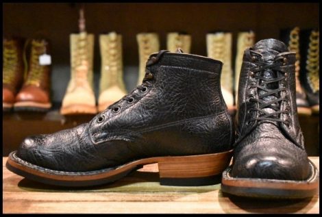 【8E 美品】WHITE’S ホワイツ セミドレス ブラックブルハイド 黒 ビブラム705シングル レザーライニング 編み上げ ブーツ HOPESMORE