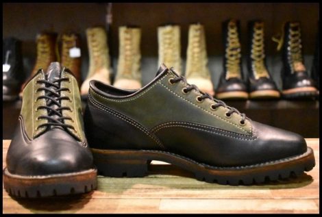 【9E 美品】WESCO ウエスコ カスタムJHクラシックス オックスフォード 黒 ブラック ラフアウト 短靴 ジョンヘンリー ブーツ HOPESMORE