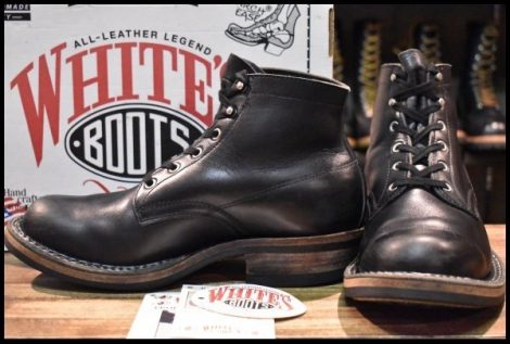 【8F 箱付 良品】WHITE’S ホワイツ セミドレス 2332-MV ブラックドレス 黒 ビブラム430シングル レースアップ ブーツ HOPESMORE