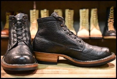 【8E 美品】WHITE’S ホワイツ セミドレス ブラックブルハイド 黒 ビブラム705シングル レザーライニング 編み上げ ブーツ HOPESMORE