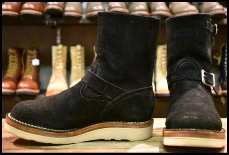 【8EE 美品 18年】WESCO ウエスコ カスタムボス ブラックラフアウト 黒 8インチハイト ラプターソールダブル ブーツ BOSS HOPESMORE