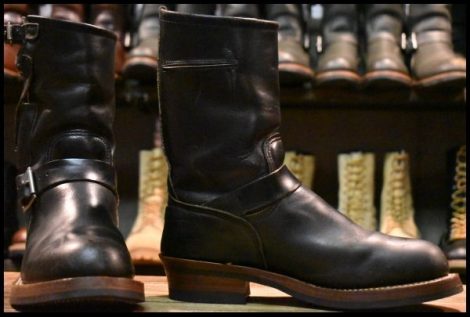 【8D 良品 PT91プリント カスタム】レッドウィング 8270 ナイフポケット エンジニア ブーツ 黒 ブラック 2268 redwing HOPESMORE