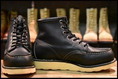 【4E 箱付 良品 犬タグ 99年】レッドウィング 8179 アイリッシュセッター 黒 ブラッククローム モックトゥ ブーツ redwing HOPESMORE