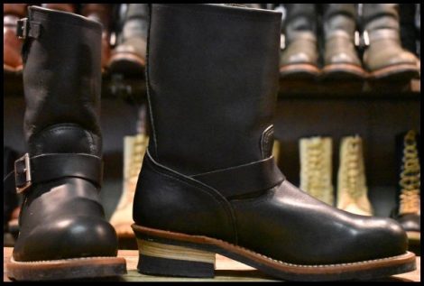 【8D 美品 13年】レッドウィング 9085 エンジニア 黒 ブラック ハーネス スチールトゥ プルオン 2268 ブーツ redwing HOPESMORE