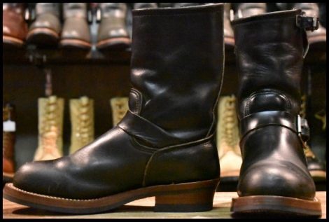 【8D 良品 PT91プリント カスタム】レッドウィング 8270 ナイフポケット エンジニア ブーツ 黒 ブラック 2268 redwing HOPESMORE