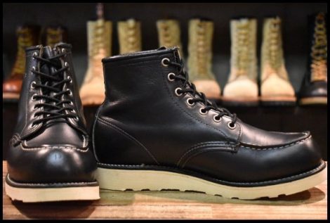 【8D 箱付 良品 羽タグ 03年】レッドウィング 8130 アイリッシュセッター 黒 ブラッククローム モック 8179 ブーツ redwing HOPESMORE