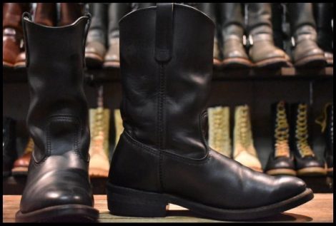 【9.5E 良品 06年】レッドウィング 8155 ペコス 黒 ブラッククローム プルオン ブーツ redwing pecos HOPESMORE