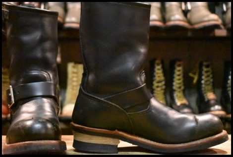【7.5D 良品 08年】レッドウィング 2268 エンジニア 黒 ブラッククローム スチールトゥ ブーツ redwing HOPESMORE