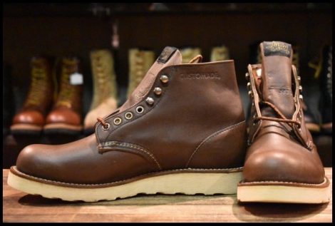 【8.5D DEAD STUSSY別注 羽タグ】レッドウィング 8163 アイリッシュセッター 茶 ブラウン ベルバブーマー ブーツ redwing HOPESMORE