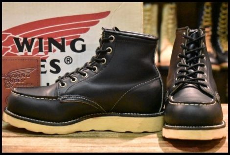 【4E 箱付 良品 犬タグ 99年】レッドウィング 8179 アイリッシュセッター 黒 ブラッククローム モックトゥ ブーツ redwing HOPESMORE